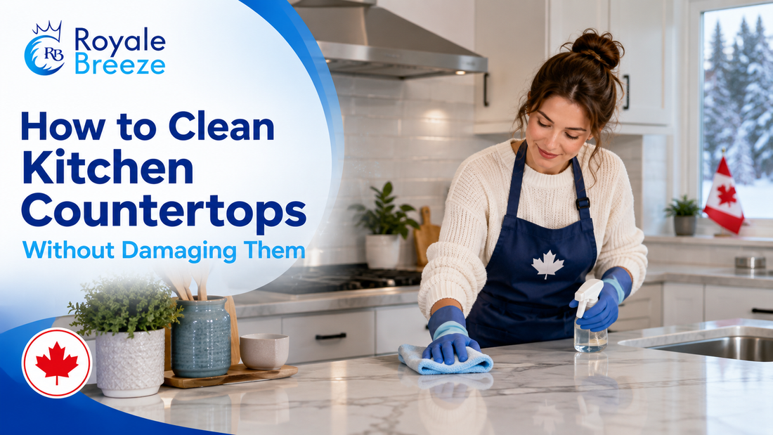 How to Clean Kitchen Countertops Without Damaging Them Blog Post Image from Royale breeze, Royal breeze, breeze, canadan